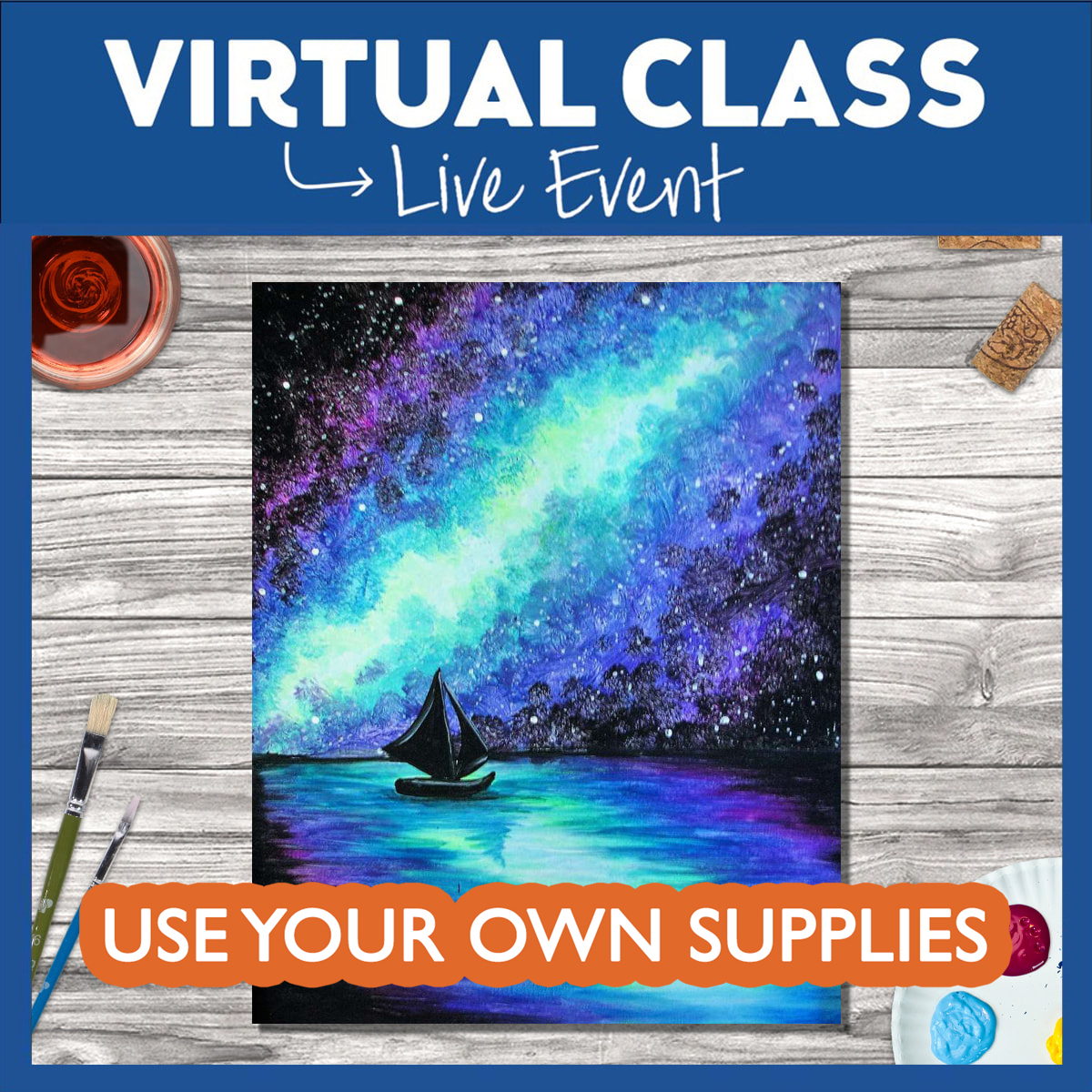 $10 Use Your Own Supplies Virtual Class!